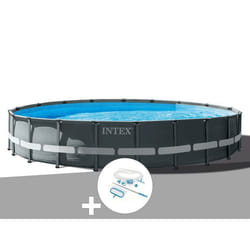 Kit piscine tubulaire Intex Ultra XTR Frame ronde 7,32 x 1,32 m + Kit d'entretien