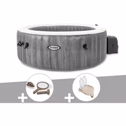 Le spa gonflable PureSpa Baltik rond Bulles 4 places - Intex Ce jacuzzi Intex dispose de 140 diffuseurs à bulles, pour un mom ...