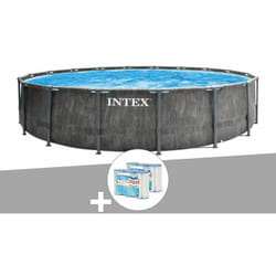 Kit piscine tubulaire Intex Baltik ronde 4,57 x 1,22 m + 6 cartouches de filtration