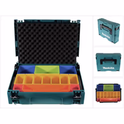 Contenu de la livraison: - 1x Makita MAKPAC 1 mallette système - 1x insert à boîtes avec boîtes de couleur P-83652 - 1x inser ...