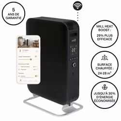 Fidèle à l'esthétique de la marque Mill, ce chauffage à bain d'huile Mill Gentle Air 2000W Noir présente un design élégant et ...