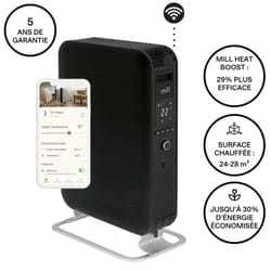 Chauffage bain d'huile connecté Mill Gentle Air Wifi 2000W Noir Mill