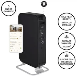 Chauffage bain d'huile connecté Mill Gentle Air Wifi 1500W Noir Mill