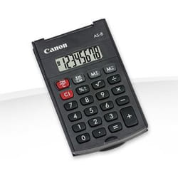 Canon AS-8 calculatrice Poche Calculatrice basique Noir