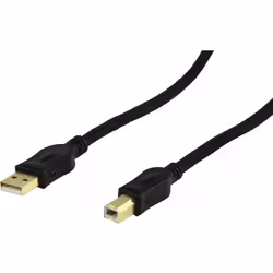Câble de données USB - HQ - 1.80 m - Noir - Compatible avec imprimantes HP Deskjet 3630 et plus