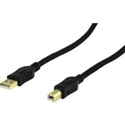 Câble de données USB - HQ - 1.80 m - Noir - Compatible avec imprimantes HP Deskjet 3630 et plus
