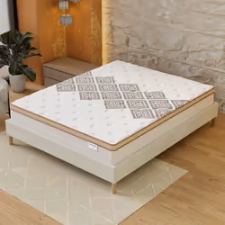 Matelas RESSORTS ENSACHÉS 140x190 cm NOVEMBER Errakis Hybrid: indépendance de Couchage 7 zones + HD35Kg EXTRÊMEMENT DURABLE- ...