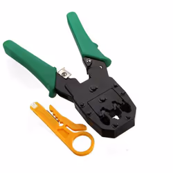 Pince à sertir et dénuder. Cette pince est idéale pour sertir les fiches RJ45, RJ12 et RJ11 sur n’importe quel câble réseau ( ...