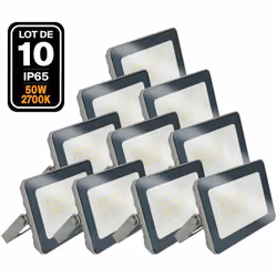 Lot de 10 Projecteurs LED 50W Classic 3000K Avec ces Projecteurs LED 50W Blanc Chaud , équipé d’une CHIP (puce) LED SMD5730, ...