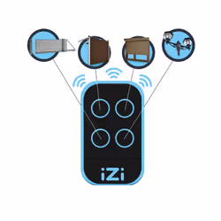 Description générale La télécommande IZI vous permet de regrouper jusqu'à 4 télécommandes de marques et de fréquences différe ...