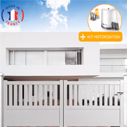 Caractéristiques du portail aluminium coulissant semi-ajouré en kit + motorisation Le portail aluminium coulissant semi-ajour ...