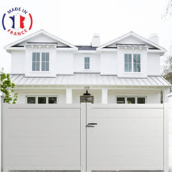 Portail aluminium battant plein en kit dimension L.3000 (entre piliers)X H.1500 mm Blanc (ral 9010)
