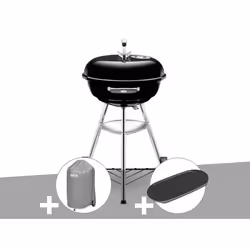 Barbecue Weber Compact Kettle 47 cm + Housse + Plancha - TU