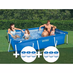Piscine tubulaire rectangulaire 300 x 200 x 075 m + 6 cartouches - Intex