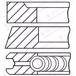 Jeu de segments de piston GOETZE 08-337400-00