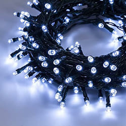 Silamp - Guirlande led 220V 18M 180LED IP44, 8 Modes - Blanc Froid - sila