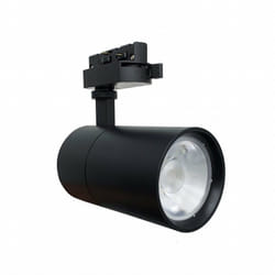 Silamp - Spot led sur Rail 30W 80° Compact Monophasé noir - Blanc Froid 6000K - 8000K