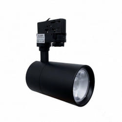 Silamp - Spot led sur Rail 30W 80° Compact Triphasé noir - Blanc Froid 6000K - 8000K