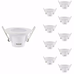 Le Pack de 10 Spots LED Étanche 5W Rond Encastrable BLANC IP65 vous permettra d'éclairer votre habitation en intérieur comme  ...
