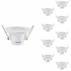Silamp - Spot led Etanche 5W Rond Encastrable blanc IP65 (Pack de 10) - b