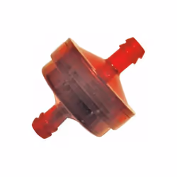 Fiche techniqueFiltre à carburant Briggs et StrattonLongueur 45 mm - Ø 32 mm - Ø entrée 6,35 mm Pour moteur tondeuses et auto ...