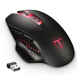 Hot Et X11 - Souris de gamer rouge et noire sans fil 4800 DPI avec 7 bouttons HobbyTech