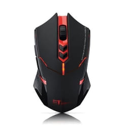 Souris de gamer rouge et noire sans fil 2000 DPI avec 7 bouttons HobbyTech