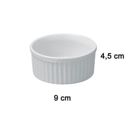 Lot de 6 ramequins en céramique 9 x 4,5 cm Blanc Hobby Cook