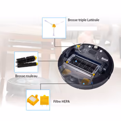 Kit de 16 Accessoires pour Aspirateur iRobot Roomba Serie 700 720 750 760 765 770 772 772e 774 775 776 776p 780 782 782e 785 ...