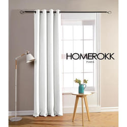 Rideaux Occultants - HOMEROKK - 140 x 240 cm - 100% Polyester - 8 Œillets - Blanc
