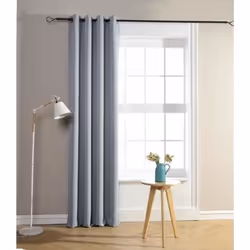 2 Rideaux occultant 140x260cm GRIS CLAIR. Ces rideaux sont en 100% polyester - HOMEROKK