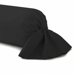 Taie de traversin - HOMEROKK - 45x205 cm - 100% Coton - Noir - Tissu résistant
