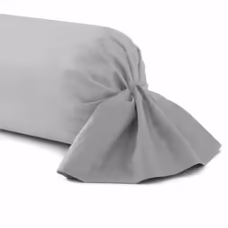 Taie de traversin - HOMEROKK - 45 x 205 cm - 100% Coton - Gris clair - Tissu résistant