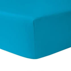 Drap Housse double 70 x 190 cm 100 % cotonTURQUOISE - HOMEROKK