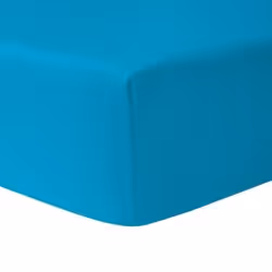 Drap Housse 140 x 200 cm 100 % coton TURQUOISE - HOMEROKK