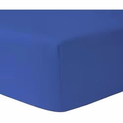 Drap Housse 140 x 190 cm - BLEU OCEAN 100% coton 57 fils / cm - HOMEROKK