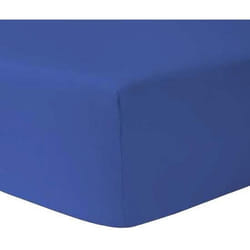 Drap Housse 140 x 190 cm - BLEU OCEAN 100% coton 57 fils / cm - HOMEROKK