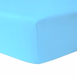 Drap Housse 140 x 190 cm - Bleu Ciel 100% coton 57 fils / cm - HOMEROKK