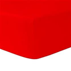 Drap Housse 90 x 200 cm 100 % coton Rouge Bordeaux - HOMEROKK