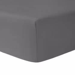 Drap Housse 90 x 200 cm 100 % coton Anthracite - HOMEROKK