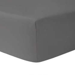 Drap Housse 90 x 200 cm 100 % coton Anthracite - HOMEROKK
