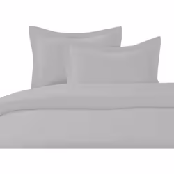Housse de couette - HOMEROKK - 240x260cm - 100% Coton - 2 Taies 65x65 - Gris Clair