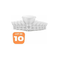 Lot de 10 ampoules LED GU10 5W (Eq. 32W) 6500K 110°