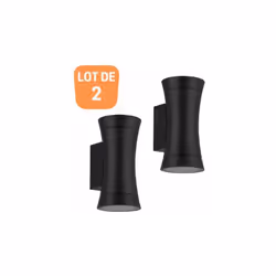 Le lot de 2 appliques extérieures MULIER 2x35W GU10 a pour particularité des appliques offrant un éclairage indirect. Munie d ...