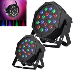 Pack 2 jeux de lumière projecteurs parled 18X Puissants idéal déco salle mariage anniversaire bar club disco pu PA DJ SONO MIX