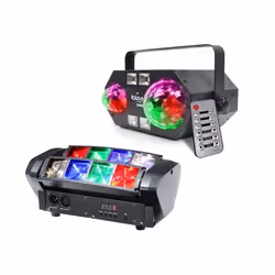 Pack de 2 jeux lumières puissants et impressionnants COMBI-FX2 + 1 LED8-MINI Led strobo laser Idéal soirée dansante grands es ...
