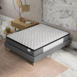 Matelas MÉMOIRE DE FORME & RESSORTS ENSACHÉS 140x200 cm NOVEMBER Elekctra Hybrid- Indépendance Couchage 7 Zones & Adaptatif- Ép