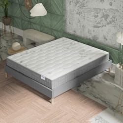 Matelas MÉMOIRE DE FORME & RESSORTS ENSACHÉS 140x200cm NOVEMBER Galice Hybrid- Indépendance Couchage 7 Zones & Adaptatif- Ép 25cm