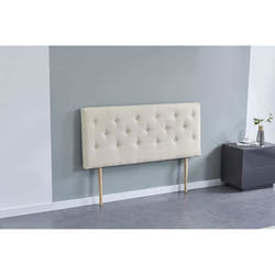 Tête de lit Deco 160 x 100 cm - capitonnée - Tissu Beige - Épaisseur Totale de 8 cm - SENSOREVE