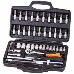 FS10005 Lot de 46 pièces 1/4pouces Cliquet et douilles HobbyTechTYPE DE PRODUIT : Lot de 46 pièces 1/4pouces Cliquet et douil ...